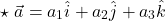 \[\star \text{यदि } \vec{a} = a_1\hat{i} + a_2\hat{j} + a_3\hat{k} \text{ तथा}\]