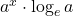 a^x \cdot \log_e a