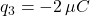 q_3=-2\,\mu C