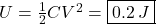 U=\frac12 CV^2=\boxed{0.2\,J}