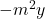 -m^2y