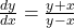 \frac{dy}{dx} = \frac{y+x}{y-x}