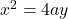 x^2=4ay