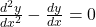 \frac{d^2y}{dx^2} - \frac{dy}{dx} = 0