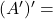 (A')'=