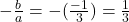 -\frac{b}{a} = -(\frac{-1}{3}) = \frac{1}{3}