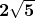 \mathbf{2\sqrt{5}}