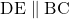 \text{DE} \parallel \text{BC}