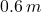 0.6\,m