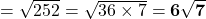 \text{दूरी} = \sqrt{252} = \sqrt{36 \times 7} = \mathbf{6\sqrt{7}}