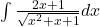 \int \frac{2x+1}{\sqrt{x^2+x+1}}dx