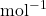 \text{mol}^{-1}
