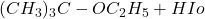 (CH_3)_3C-OC_2H_5 + HI o