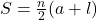 S = \frac{n}{2}(a + l)