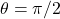\theta = \pi/2