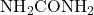 \text{NH}_2\text{CONH}_2