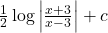 \frac{1}{2}\log\left|\frac{x+3}{x-3}\right| + c