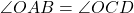 \angle OAB = \angle OCD