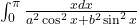 \int_0^\pi \frac{x dx}{a^2\cos^2 x + b^2\sin^2 x}