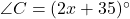 \angle C = (2x + 35)^\circ
