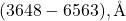 (3648 - 6563), \text{Å}
