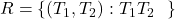 R = \{(T_1,T_2): T_1T_2 \text{ समरूप है}\}