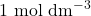 1 \text{ mol dm}^{-3}