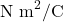 \[\text{N m}^2/\text{C}\]