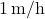 1\, \text{m/h}