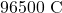 96500 \text{ C}