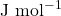 \text{J mol}^{-1}