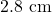 Rendered by QuickLaTeX.com 2.8 \text{ cm}