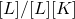 [L]/[L][K]