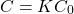 \[ C=KC_0 \]