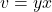 v = yx