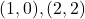 (1,0), (2,2)