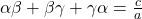 \alpha\beta+\beta\gamma+\gamma\alpha = \frac{c}{a}