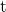 \text{t}