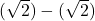 (\sqrt{2})-(\sqrt{2})