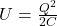 U=\frac{Q^2}{2C}