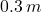 0.3\,m
