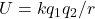 U=kq_1q_2/r