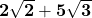 \mathbf{2\sqrt{2}+5\sqrt{3}}