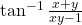 \tan^{-1} \frac{x+y}{xy-1}