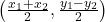 \left(\frac{x_1 + x_2}{2}, \frac{y_1 - y_2}{2}\right)