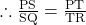 \therefore \frac{\text{PS}}{\text{SQ}} = \frac{\text{PT}}{\text{TR}}