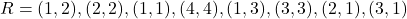 R = {(1,2),(2,2),(1,1),(4,4),(1,3),(3,3),(2,1),(3,1)}