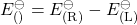 E^\ominus_{(\text{सेल})} = E^\ominus_{(\text{R})} - E^\ominus_{(\text{L})}