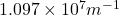 1.097 \times 10^{7} m^{-1}
