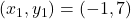 (x_1, y_1) = (-1, 7)